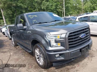 2017 Ford F-150 XL with VIN 1FTEX1EP8HKC51023, listed as a IAAI auction lot 39945482 with 105,260 mi miles. Bid and sale history available at carsss.com. Image 1.