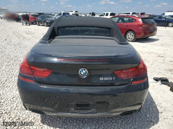 2014 BMW 6 Series 650i with VIN WBAYP9C54ED169493, listed as a Copart auction lot 72182474 with 0 mi miles and Salvage Title. Bid and sale history available at carsss.com. Image 6.