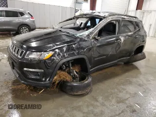 2018 Jeep Compass Latitude with VIN 3C4NJDBB1JT259366, listed as a Copart auction lot 48761085 with 56,190 mi miles and Salvage Title. Bid and sale history available at DreamBid. Image 1.