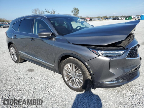 2022 Acura MDX w/Advance Package with VIN 5J8YE1H81NL047890, listed as a Copart auction lot 46604415 with 52,117 mi miles and Salvage Title. Bid and sale history available at carsss.com. Image 4.