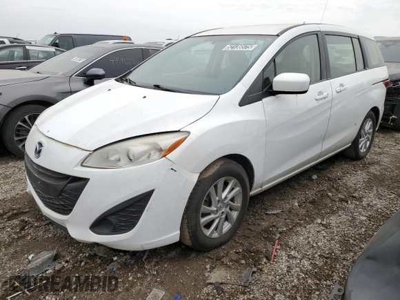 2012 Mazda 5 Sport z VIN JM1CW2BL5C0111582, wystawiony jako Copart lot #52136575 z przebiegiem 244 702 mil mil oraz Czysty tytuł • Clean title. Historia ofert i sprzedaży dostępna na DreamBid. Obrazek 1.