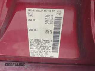 2016 Nissan Altima SL z VIN 1N4BL3AP3GC142130, wystawiony jako IAAI lot #42431687 z przebiegiem 120 986 mil mil oraz . Historia ofert i sprzedaży dostępna na DreamBid. Obrazek 9.