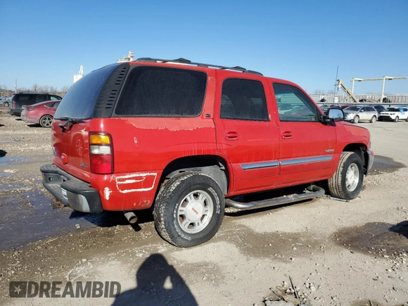 2002 GMC Yukon SLT z VIN 1GKEK13Z62R191085, wystawiony jako Copart lot #42645755 z przebiegiem 173 890 mil mil oraz Czysty tytuł • Clean title. Historia ofert i sprzedaży dostępna na DreamBid. Obrazek 3.