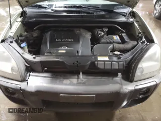 2007 Hyundai Tucson SE with VIN KM8JN12D77U589932, listed as a Copart auction lot 76968704 with 76,996 mi miles and Salvage Title. Bid and sale history available at carsss.com. Image 11.