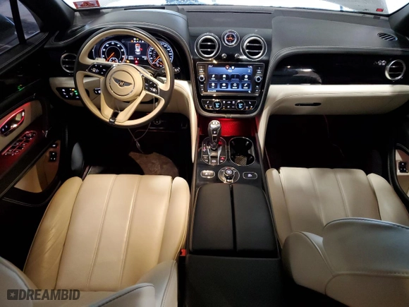 2019 Bentley Bentayga V8 with VIN SJAAM2ZV9KC026702, listed as a Copart auction lot 47513515 with 44779 miles and Salvage Title. Bid and sale history available at carsss.com. Image 8.