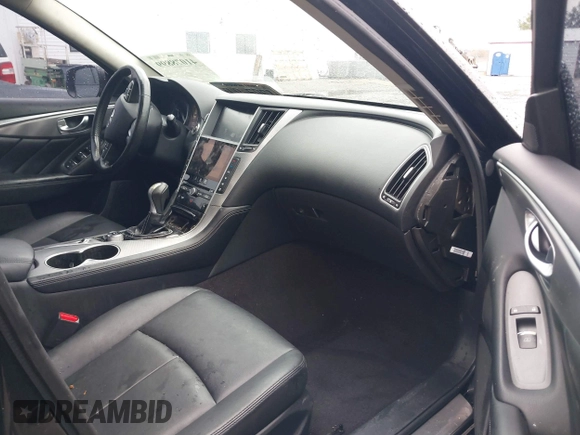 2015 Infiniti Q50 with VIN JN1BV7AR6FM421919, listed as a IAAI auction lot 41078899 with 172,459 mi miles and . Bid and sale history available at carsss.com. Image 5.