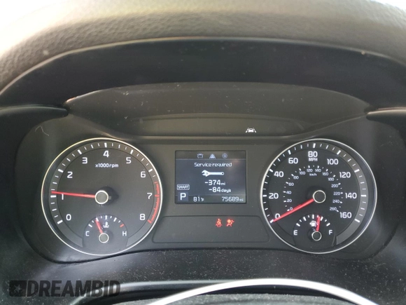 2019 Kia Forte LXS with VIN 3KPF24ADXKE060746, listed as a Copart auction lot 58748885 with 75,689 mi miles and Salvage title. Bid and sale history available at DreamBid. Image 9.