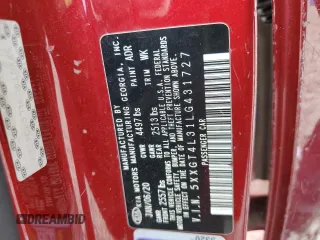 2020 Kia Optima SE z VIN 5XXGT4L31LG431727, wystawiony jako Copart lot #51875955 z przebiegiem 69 377 mil mil oraz Szkoda całkowita • Salvage title. Historia ofert i sprzedaży dostępna na DreamBid. Obrazek 14.