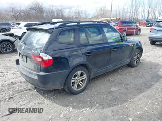 2005 BMW X3 3.0i with VIN WBXPA93425WD18369, listed as a IAAI auction lot 42027042 with 229,224 mi miles. Bid and sale history available at carsss.com. Image 4.