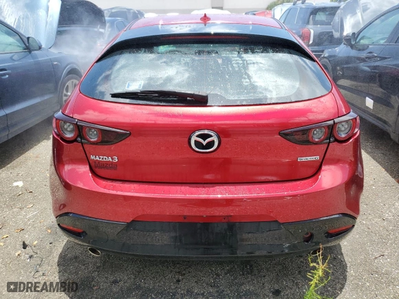 2019 Mazda Mazda3 Hatchback w/Premium Pkg with VIN JM1BPANM6K1139780, listed as a Copart auction lot 60654314 with 34,173 mi miles and Non Repairable. Bid and sale history available at carsss.com. Image 6.