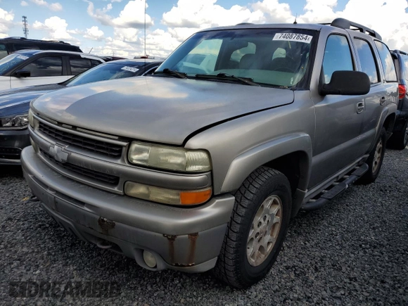 2002 Chevrolet Tahoe LT with VIN 1GNEK13Z42R248791, listed as a Copart auction lot 74087854 with 0 mi miles and Salvage Title. Bid and sale history available at carsss.com. Image 1.