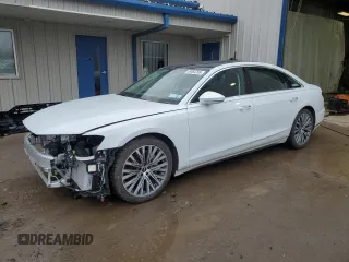 2021 Audi A8 with VIN WAU8DAF84MN016847, listed as a Copart auction lot 49464765 with 29,676 mi miles and Salvage Title. Bid and sale history available at carsss.com. Image 1.