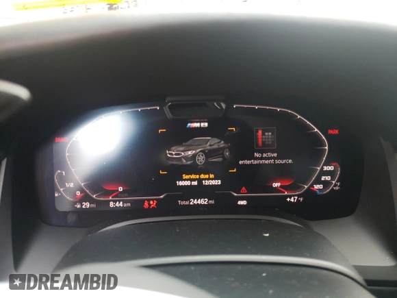 2020 BMW M8 z VIN WBSAE0C08LCD38407, wystawiony jako Copart lot #36917983 z przebiegiem 24 462 mil mil oraz . Historia ofert i sprzedaży dostępna na DreamBid. Obrazek 9.
