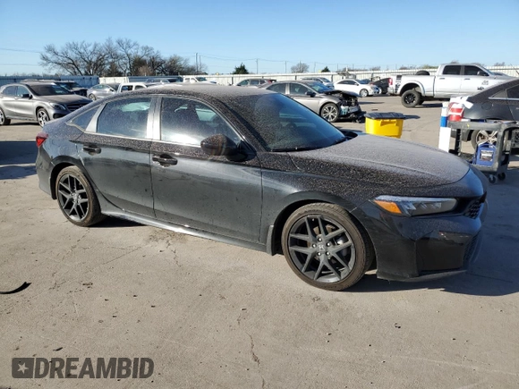 2025 Honda Civic Sport with VIN 2HGFE2F50SH537154, listed as a Copart auction lot 48980195 with 22,732 mi miles and Clean title. Bid and sale history available at DreamBid. Image 4.