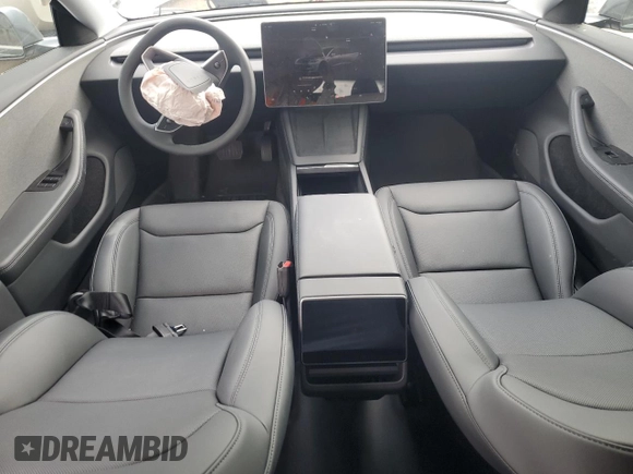 2025 Tesla Model 3 Long Range with VIN 5YJ3E1EAXSF980461, listed as a Copart auction lot 51093215 with 225 mi miles and Salvage title. Bid and sale history available at DreamBid. Image 8.