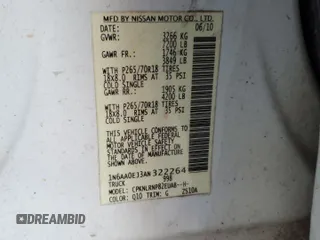 2010 Nissan Titan XE with VIN 1N6AA0EJ3AN322264, listed as a Copart auction lot 89087775 with 312,744 mi miles and Salvage Title. Bid and sale history available at carsss.com. Image 14.