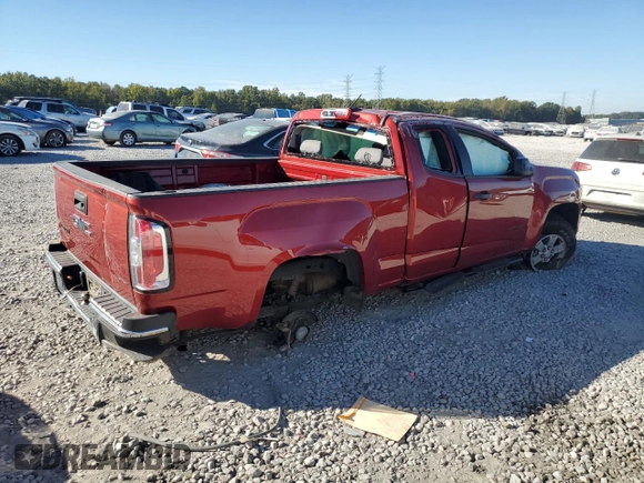 2015 GMC Canyon 2WD with VIN 1GTH5AE30F1182024, listed as a Copart auction lot 77032494 with 55,845 mi miles and Salvage Title. Bid and sale history available at carsss.com. Image 3.