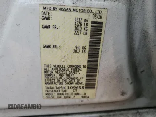 2017 Nissan Altima SR with VIN 1N4AL3AP5HC109658, listed as a Copart auction lot 59683105 with 154,200 mi miles and Salvage title. Bid and sale history available at DreamBid. Image 12.