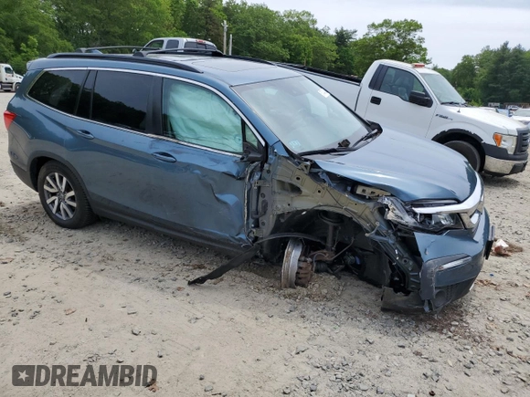 2019 Honda Pilot EX-L with VIN 5FNYF6H51KB025871, listed as a Copart auction lot 57434485 with 127,539 mi miles and Salvage title. Bid and sale history available at DreamBid. Image 4.