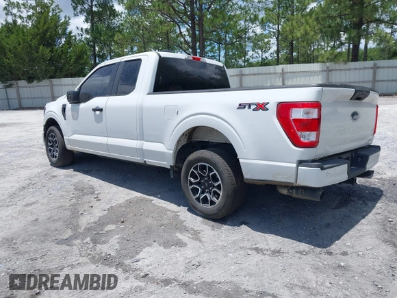 2023 Ford F-150 XL with VIN 1FTEX1CP9PKF91606, listed as a IAAI auction lot 42124058 with 23,535 mi miles and . Bid and sale history available at DreamBid. Image 3.