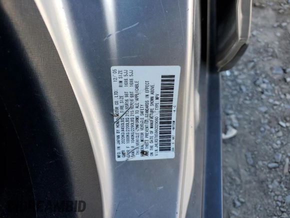 2006 Honda CR-V LX with VIN JHLRD78596C029060, listed as a Copart auction lot 51007285 with 237,314 mi miles and Clean Title. Bid and sale history available at carsss.com. Image 13.