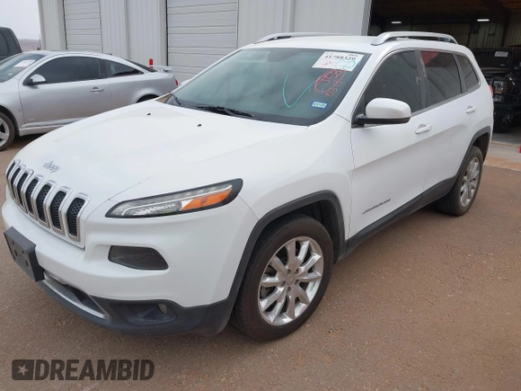2016 Jeep Cherokee Limited with VIN 1C4PJLDB4GW233315, listed as a IAAI auction lot 41788329 with 116,174 mi miles. Bid and sale history available at carsss.com. Image 2.