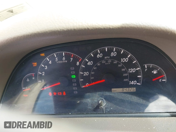 2005 Toyota Camry LE with VIN JTDBF30KX50165586, listed as a IAAI auction lot 41948322 with 84,326 mi miles and . Bid and sale history available at DreamBid. Image 7.