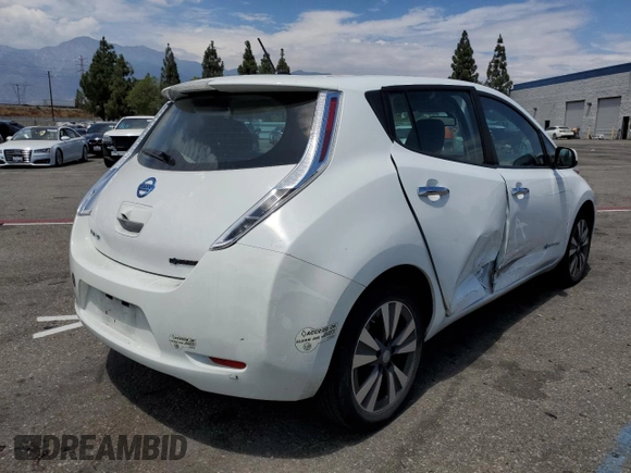 2015 Nissan LEAF SV with VIN 1N4AZ0CP6FC323839, listed as a Copart auction lot 62478103 with 59,069 mi miles. Bid and sale history available at carsss.com. Image 3.