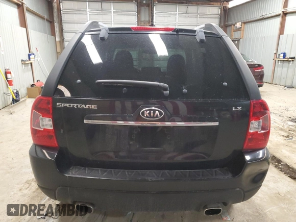 2009 Kia Sportage LX with VIN KNDJF724597564338, listed as a Copart auction lot 44123195 with 113,132 mi miles and Salvage Title. Bid and sale history available at carsss.com. Image 6.