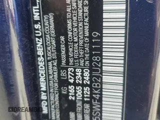 2018 Mercedes-Benz C 300 с VIN 55SWF4KB2JU281119, выставлен на аукционе Copart как лот 61462405 с пробегом 47 381 миль миль и Списание • Salvage title. История ставок и продаж доступна на DreamBid. Изображение 12.