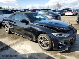 2023 BMW 4 Series 430i with VIN WBA23AT02PCL61138, listed as a Copart auction lot 45606085 with 18,698 mi miles and Salvage Title. Bid and sale history available at carsss.com. Image 4.