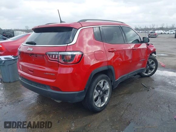 2019 Jeep Compass Limited with VIN 3C4NJCCB9KT793600, listed as a IAAI auction lot 41558619 with 75,682 mi miles. Bid and sale history available at carsss.com. Image 4.