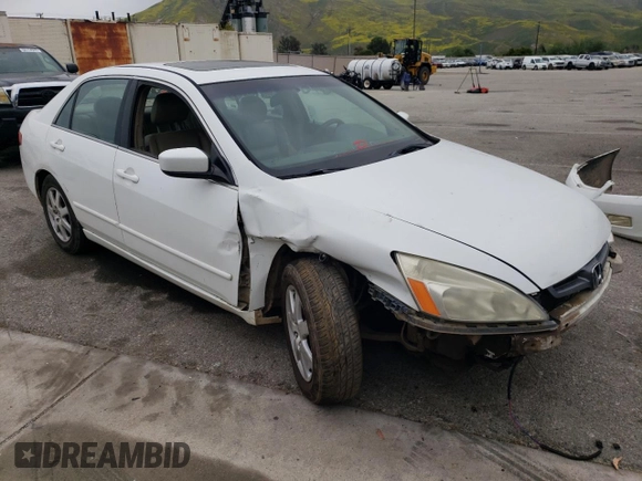 2005 Honda Accord EX-L z VIN 1HGCM66565A041274, wystawiony jako Copart lot #55854125 z przebiegiem Nie podano mil oraz Szkoda całkowita • Salvage title. Historia ofert i sprzedaży dostępna na DreamBid. Obrazek 4.