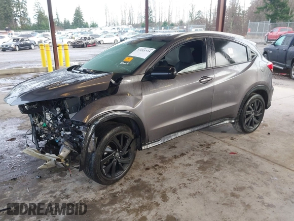 2022 Honda HR-V Sport with VIN 3CZRU6H11NM726377, listed as a IAAI auction lot 41209314 with 38,803 mi miles. Bid and sale history available at carsss.com. Image 2.