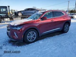2022 Buick Envision Preferred with VIN LRBAZLR4XND164615, listed as a Copart auction lot 42204715 with 15,832 mi miles and Salvage Title. Bid and sale history available at carsss.com. Image 1.