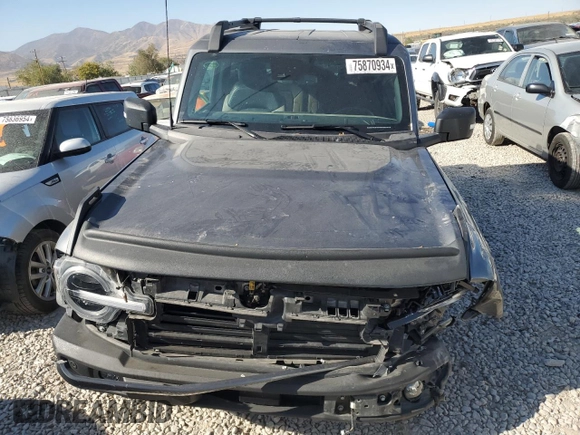 2022 Ford Bronco with VIN 1FMDE5CP7NLB66865, listed as a Copart auction lot 75870934 with 16,676 mi miles and Salvage Title. Bid and sale history available at DreamBid. Image 5.