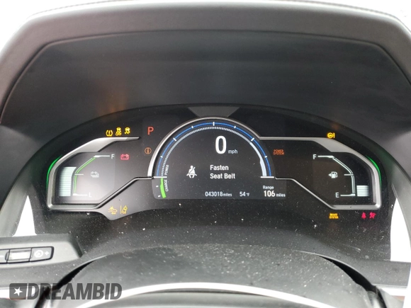 2019 Honda Clarity Plug-In Hybrid with VIN JHMZC5F11KC004103, listed as a Copart auction lot 41896904 with 43,018 mi miles. Bid and sale history available at carsss.com. Image 9.