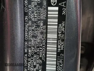 2008 Toyota Prius z VIN JTDKB20UX83461878, wystawiony jako Copart lot #43155845 z przebiegiem Nie podano mil oraz Czysty tytuł • Clean title. Historia ofert i sprzedaży dostępna na DreamBid. Obrazek 13.