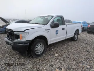 2019 Ford F-150 XL with VIN 1FTMF1CB9KKF27822, listed as a Copart auction lot 82123714 with 103,959 mi miles and Salvage Title. Bid and sale history available at carsss.com. Image 1.