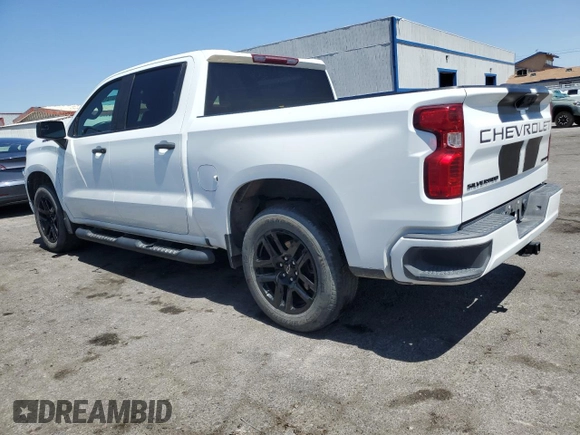 2022 Chevrolet Silverado 1500 Custom with VIN 1GCPABEK3NZ535764, listed as a Copart auction lot 53721735 with Not Provided miles and Salvage Title. Bid and sale history available at DreamBid. Image 2.
