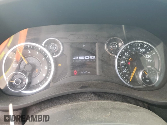 2021 Ram 2500 Tradesman with VIN 3C6UR5HJ5MG585149, listed as a Copart auction lot 84829774 with 114,586 mi miles and Salvage title. Bid and sale history available at DreamBid. Image 9.