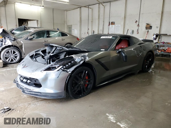 2014 Chevrolet Corvette Z51 3LT with VIN 1G1YM2D79E5109943, listed as a Copart auction lot 47763625 with 37,479 mi miles and Salvage title. Bid and sale history available at DreamBid. Image 1.