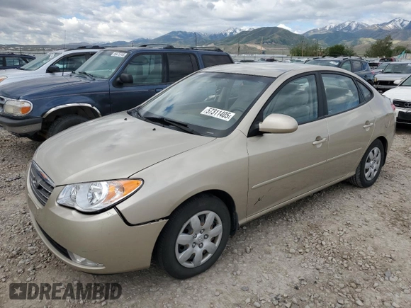2009 Hyundai Elantra GLS with VIN KMHDU46D69U639010, listed as a Copart auction lot 57311405 with 96,759 mi miles and Salvage title. Bid and sale history available at DreamBid. Image 1.