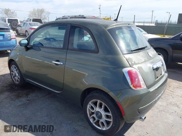 2013 FIAT 500 Pop with VIN 3C3CFFAR2DT570381, listed as a IAAI auction lot 42004788 with 132,019 mi miles. Bid and sale history available at carsss.com. Image 3.