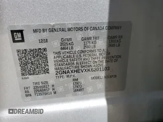 2019 Chevrolet Equinox LS z VIN 2GNAXHEVXK6201103, wystawiony jako Copart lot #53913545 z przebiegiem 78 016 mil mil oraz Szkoda całkowita • Salvage title. Historia ofert i sprzedaży dostępna na DreamBid. Obrazek 13.