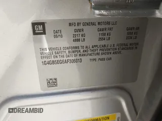 2010 Buick LaCrosse CX with VIN 1G4GB5EG6AF306013, listed as a IAAI auction lot 41766956 with 132,789 mi miles. Bid and sale history available at carsss.com. Image 9.