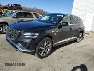 2025 Genesis GV80 z VIN KMUHDESC9SU214604, wystawiony jako Copart lot #50236995 z przebiegiem 4746 mil mil oraz Szkody całkowita. Historia ofert i sprzedaży dostępna na DreamBid. Obrazek 1.