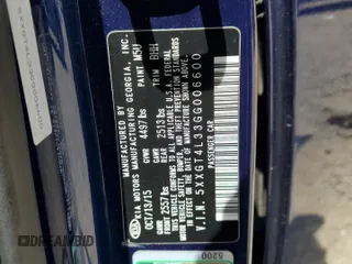 2016 Kia Optima LX with VIN 5XXGT4L33GG006600, listed as a Copart auction lot 61467435 with 92,217 mi miles and Salvage title. Bid and sale history available at DreamBid. Image 12.