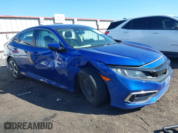 2020 Honda Civic Sedan LX with VIN 2HGFC2F68LH578566, listed as a IAAI auction lot 41746048 with 39,263 mi miles. Bid and sale history available at carsss.com. Image 1.