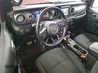 2021 Jeep Wrangler 80th Anniversary with VIN 1C4GJXAN9MW784552, listed as a Copart auction lot 43357205 with 65,230 mi miles and Salvage Title. Bid and sale history available at DreamBid. Image 8.